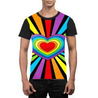 Pride Rainbow Heart 1 Graphic T-shirt | Artistshot