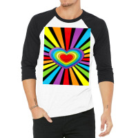 Pride Rainbow Heart 1 3/4 Sleeve Shirt | Artistshot