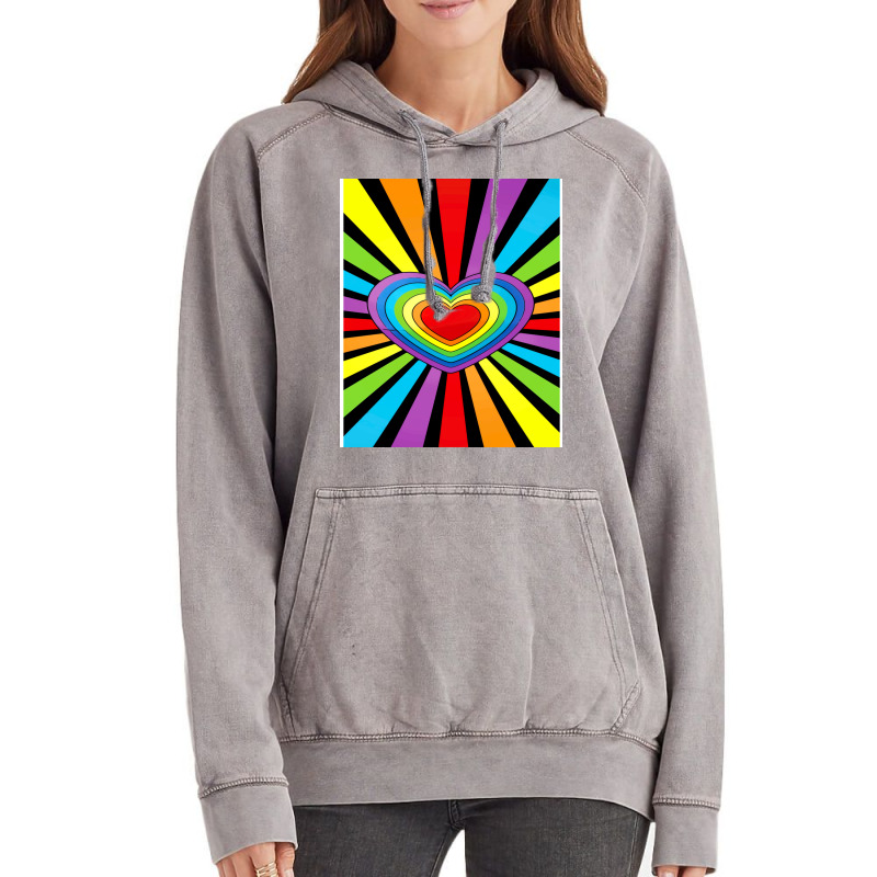 Pride Rainbow Heart 1 Vintage Hoodie by mpofykurpesl | Artistshot