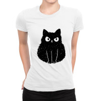 Cat Angry Feline Novelty Ladies Fitted T-shirt | Artistshot