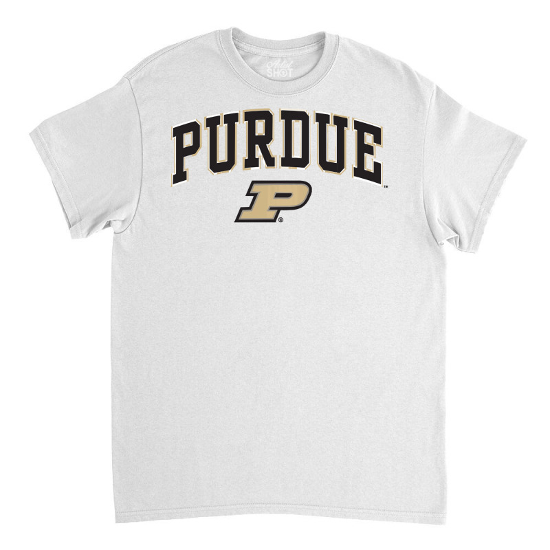 Purdue Boilermakers Arch Over Heather Gray Pullove Classic T-shirt by dyar | Artistshot