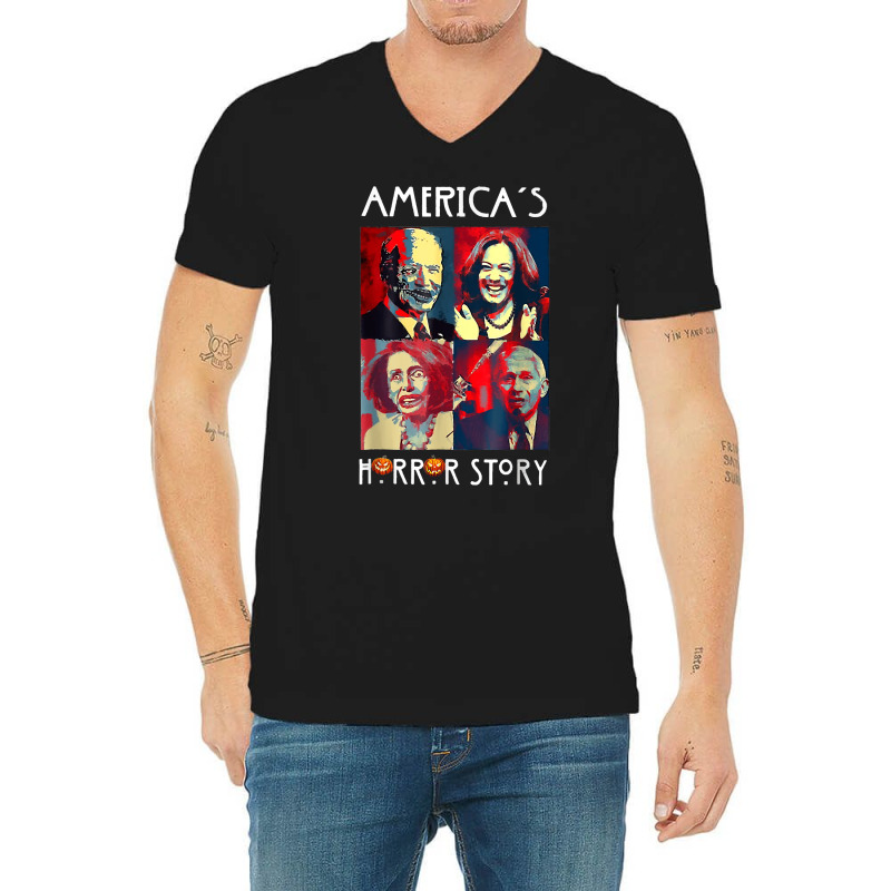 Funny America's Horror Story Biden Halloween Costu V-neck Tee | Artistshot