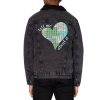 Sped Teacher Heart Your Words Matter Speech Therap Unisex Sherpa-lined Denim Jacket | Artistshot