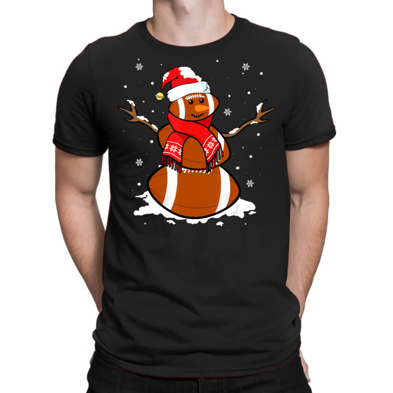 Funny Football Snowman Christmas Pajamas Matching T-shirt | Artistshot