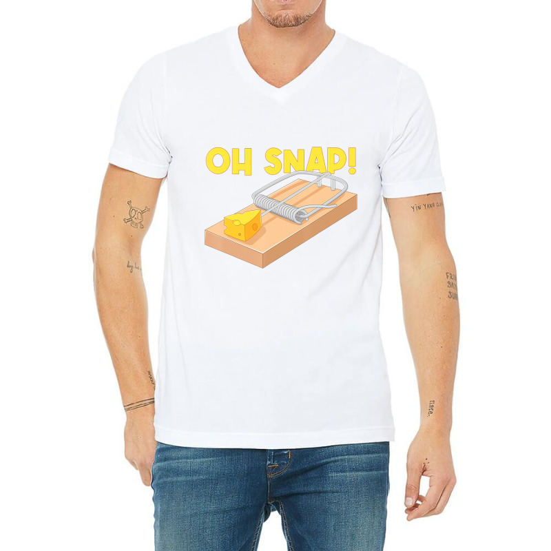 Oh Snap! Mouse Trap Cheese T Shirt V-neck Tee | Artistshot