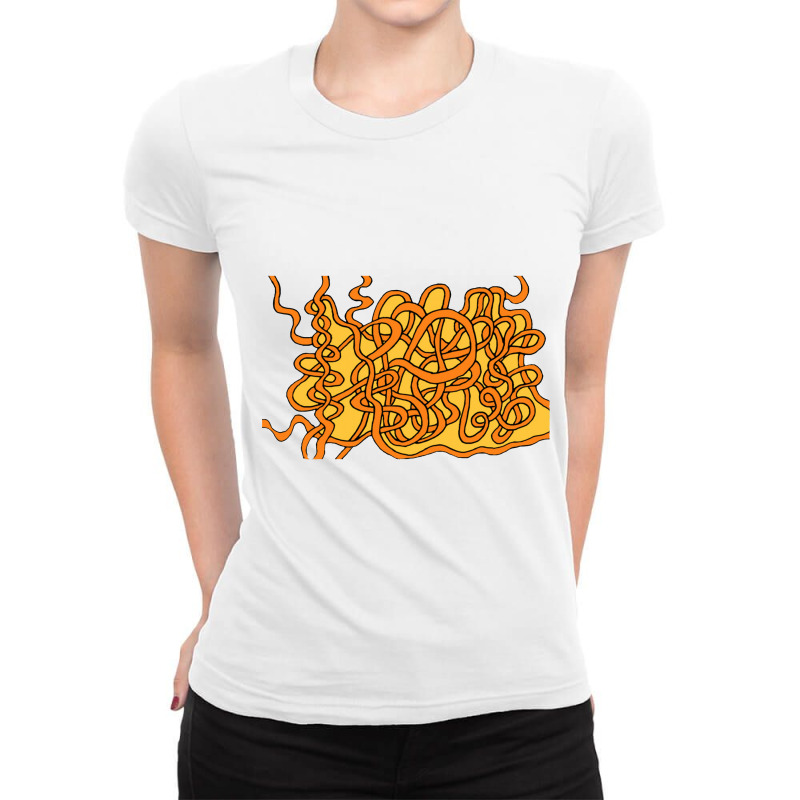 Spaghetti In Tomato Sauce Ladies Fitted T-Shirt by gaptanalaras | Artistshot