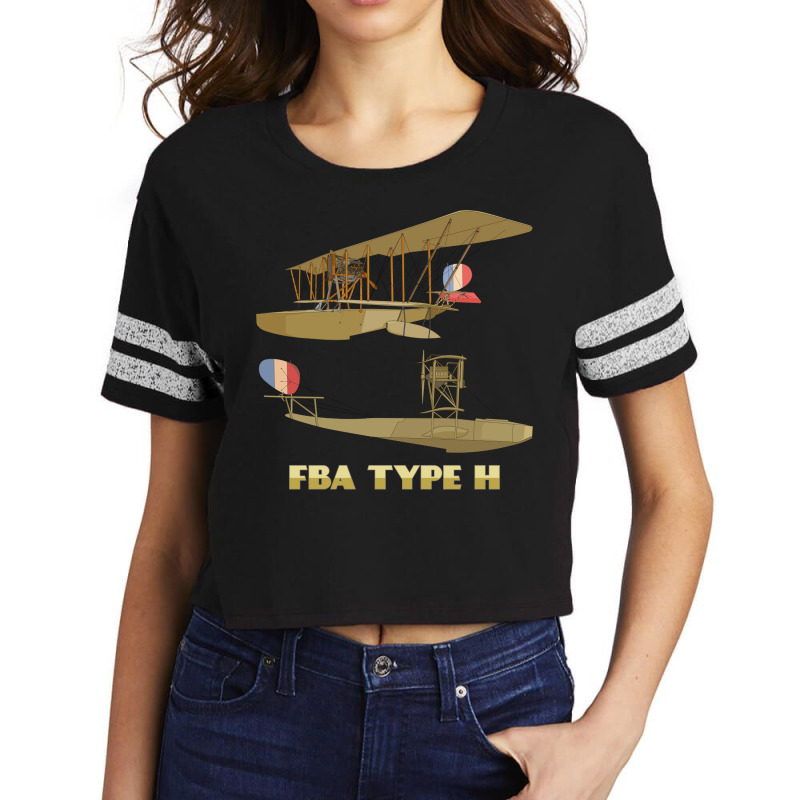 Fba Type H French Ww1 Flying Boat Biplane Diagram Scorecard Crop Tee by asotieroodak | Artistshot