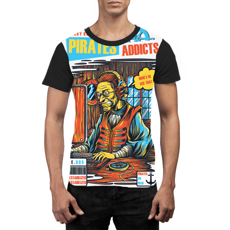 Pirates Addict Cool Graphic T-shirt | Artistshot