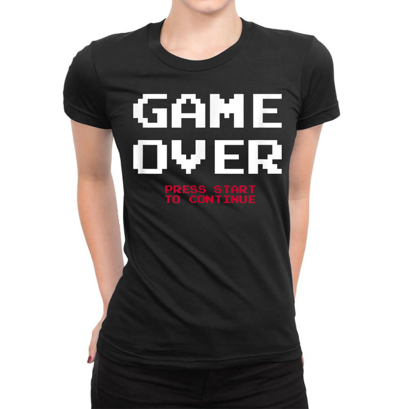 Gamer Game Over T Shirt Ladies Fitted T-Shirt by tamicam | Artistshot