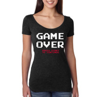 Gamer Game Over T Shirt Women's Triblend Scoop T-shirt | Artistshot