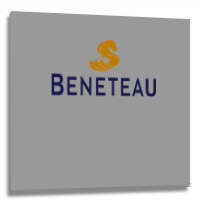 Beneteau Yacht Blue Metal Print Square | Artistshot