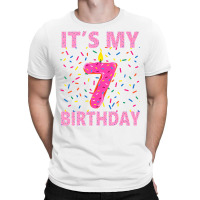 Sweet Donut It's My 7th Birthday Shirt 7 Yrs Old G T-shirt | Artistshot