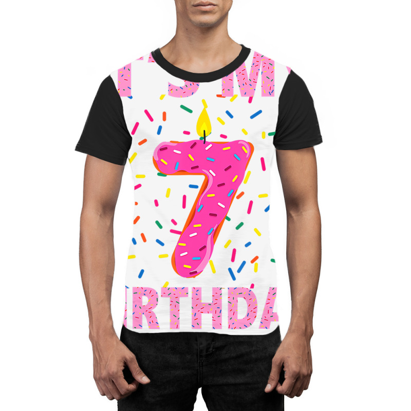 Sweet Donut It's My 7th Birthday Shirt 7 Yrs Old G Graphic T-shirt | Artistshot