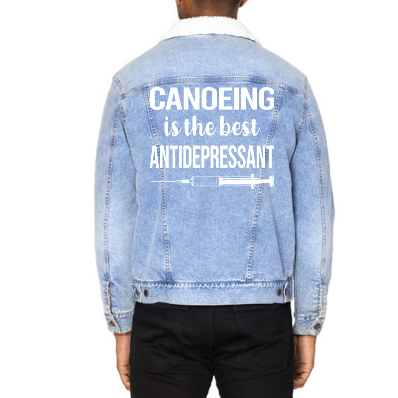 Antidepressant Canoeing Canoe Girl Unisex Sherpa-lined Denim Jacket | Artistshot