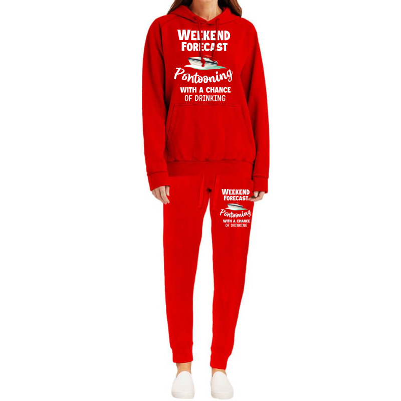 Weekend Forecast Pontooning Pontoon Boat Funny Boa Hoodie & Jogger Set | Artistshot