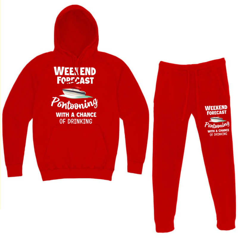 Weekend Forecast Pontooning Pontoon Boat Funny Boa Hoodie & Jogger Set | Artistshot