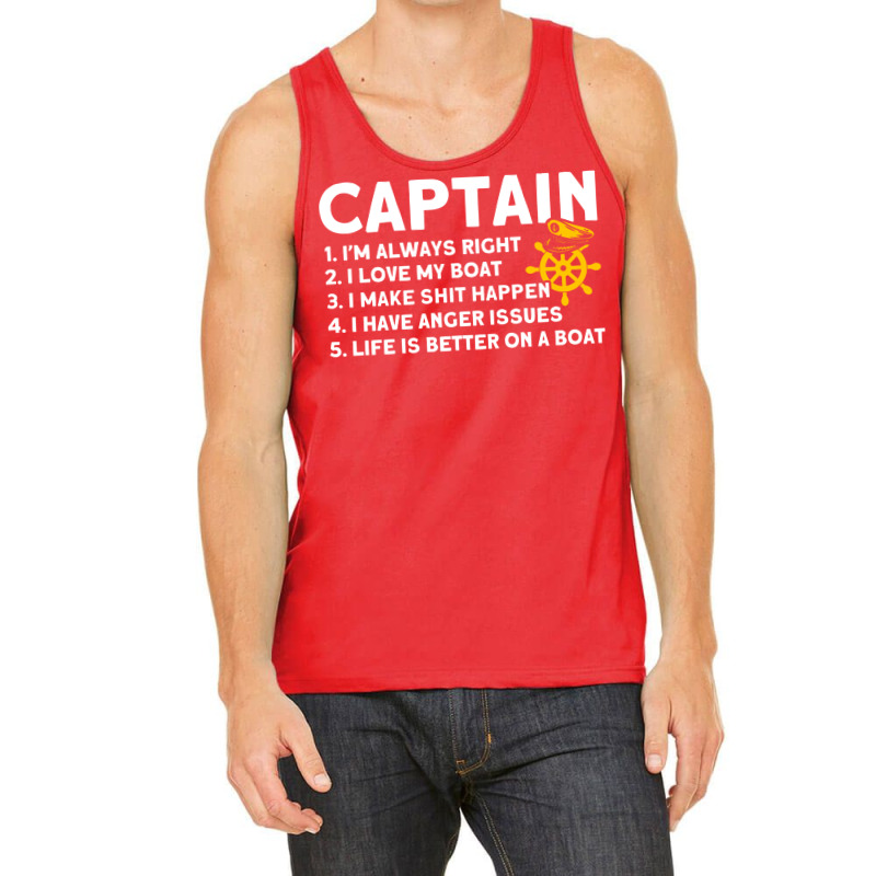 Captain I Love My Boat Captain Boating Trending Tank Top | Artistshot