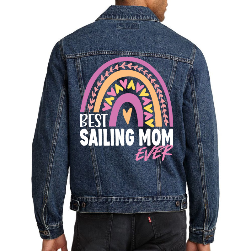 Best Sailing Mom Ever Retro Men Denim Jacket | Artistshot