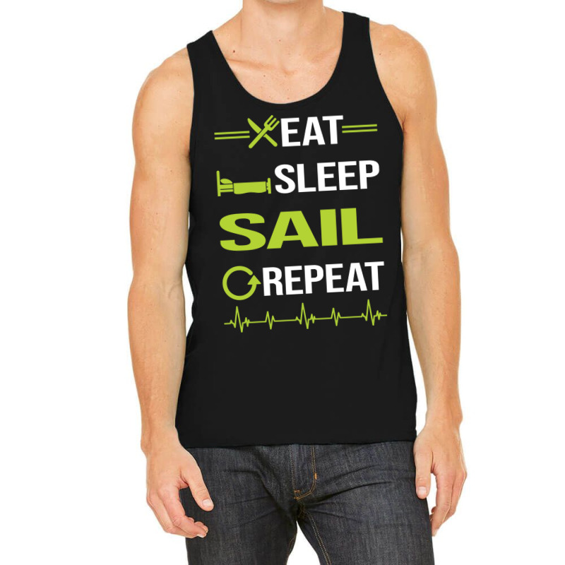 Funny Eat Sleep Repeat Sailing Sailor Nostalgia Tank Top | Artistshot