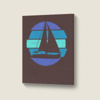 Sailing Sailing Retro Humor Portrait Canvas Print | Artistshot