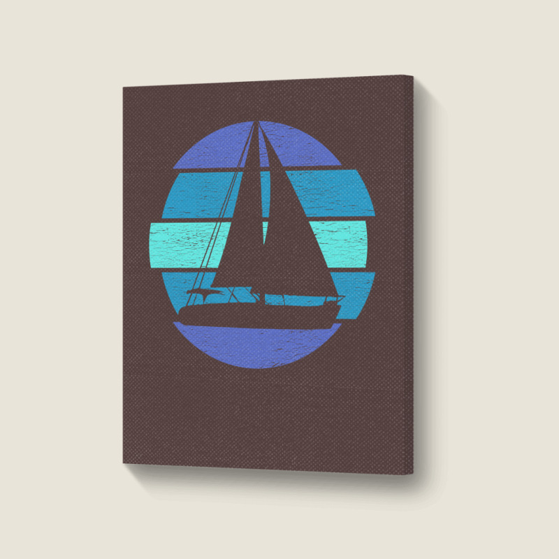 Sailing Sailing Retro Humor Portrait Canvas Print | Artistshot