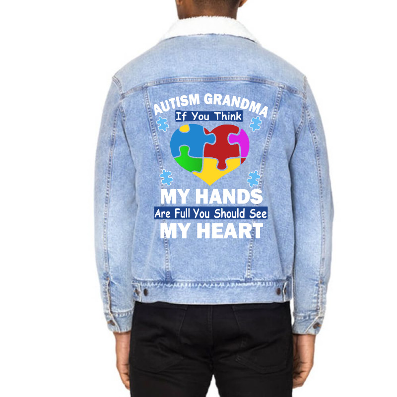 Grandma And My Heart Unisex Sherpa-lined Denim Jacket | Artistshot