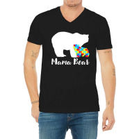 Mama Bear V-neck Tee | Artistshot