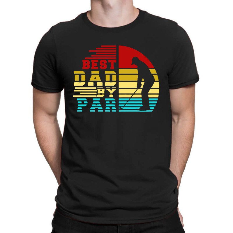 Best Dad By Par Retro Sunset T-shirt | Artistshot