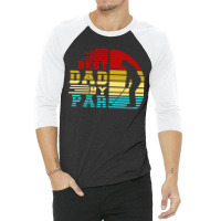 Best Dad By Par Retro Sunset 3/4 Sleeve Shirt | Artistshot