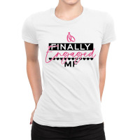 Finally Engaged Mf Bride Bachelorette Party Funny Ladies Fitted T-shirt | Artistshot