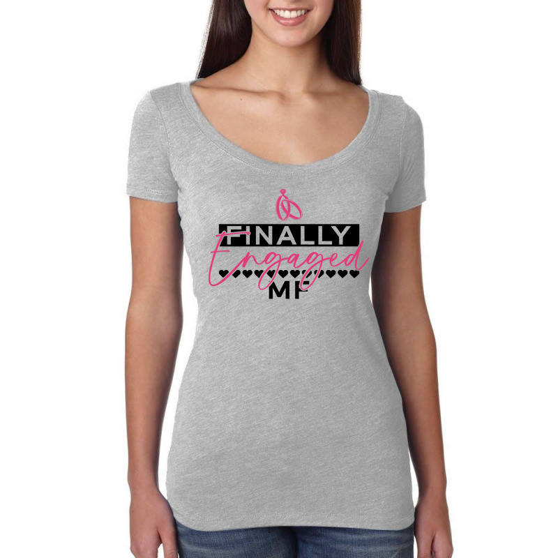 Finally Engaged Mf Bride Bachelorette Party Funny Women's Triblend Scoop T-shirt by ogdnhyousfiw | Artistshot