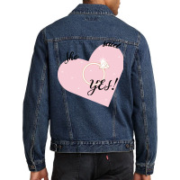 She Said Yes Bridal Heart Boy Men Denim Jacket | Artistshot