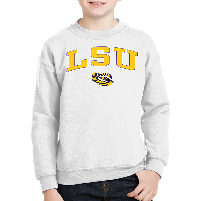 Mens Lsu Tigers Arch Over Purple Officially Licens Youth Sweatshirt by haileyvirgile | Artistshot