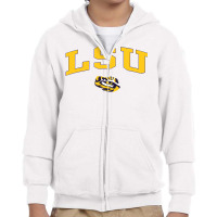 Mens Lsu Tigers Arch Over Purple Officially Licens Youth Zipper Hoodie | Artistshot