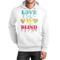 Love Is Blind Braille Blindness Awareness Trending Unisex Hoodie | Artistshot