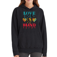 Love Is Blind Braille Blindness Awareness Trending Vintage Hoodie | Artistshot