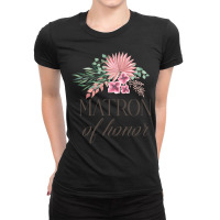 Matron Of Honor Bohemian Floral Bouquet Design Ladies Fitted T-shirt | Artistshot