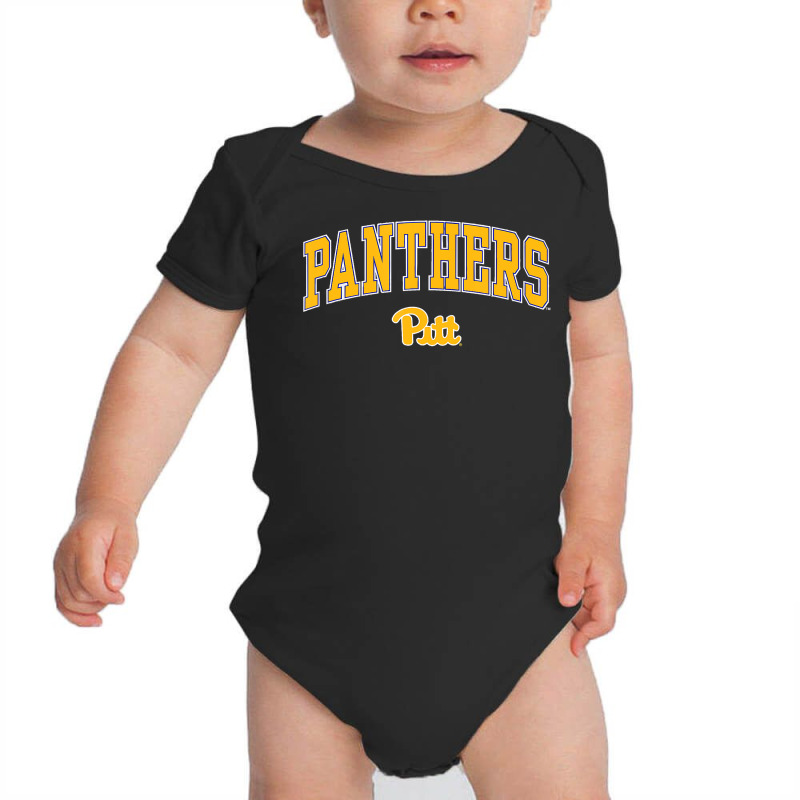 Mens Pittsburgh Panthers Arch Over Black Officiall Baby Bodysuit by haileyvirgile | Artistshot