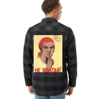 Soviet Propaganda   Do Not Gossip! Flannel Shirt | Artistshot