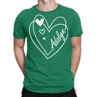 Adalyn Name Cute Heart Drawing Girl T-shirt | Artistshot