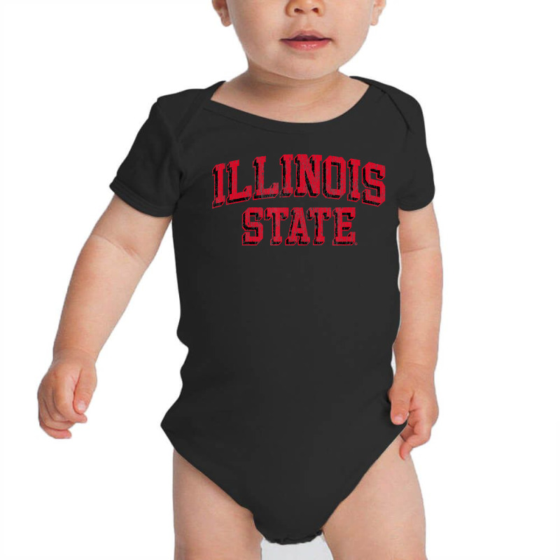 Illinois State Redbirds Retro Arch Block T Shirt Baby Bodysuit by bastarache | Artistshot