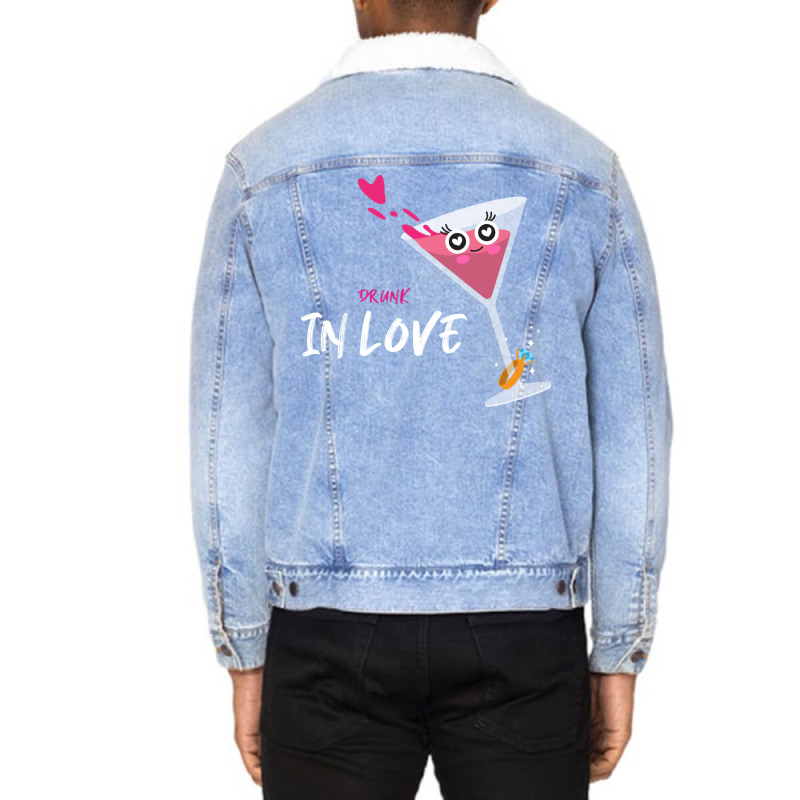 Drunk In Love Travel Unisex Sherpa-lined Denim Jacket | Artistshot