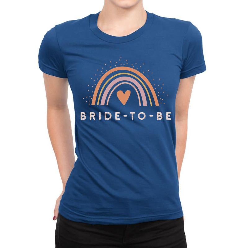 Bride To Be Boho Casual Rainbow Dark Design Ladies Fitted T-Shirt by yezinagibir | Artistshot