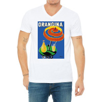 Orangina Sparkling Soda   Umbrella Ad V-neck Tee | Artistshot