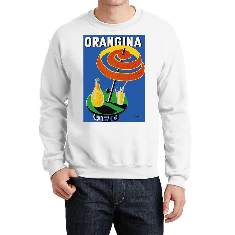 Orangina Sparkling Soda   Umbrella Ad Crewneck Sweatshirt | Artistshot