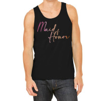 Maid Of Honor Cursive Colorful Script Tank Top | Artistshot