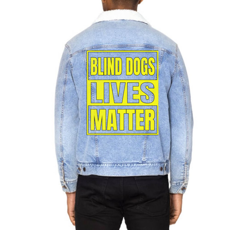 Blind Lives Matter Gift For The Visually Impaired Unisex Sherpa-lined Denim Jacket | Artistshot