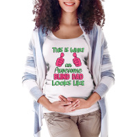 This Is What An Awesome Blind Dad Looks Like Uniqu Maternity Scoop Neck T-shirt | Artistshot