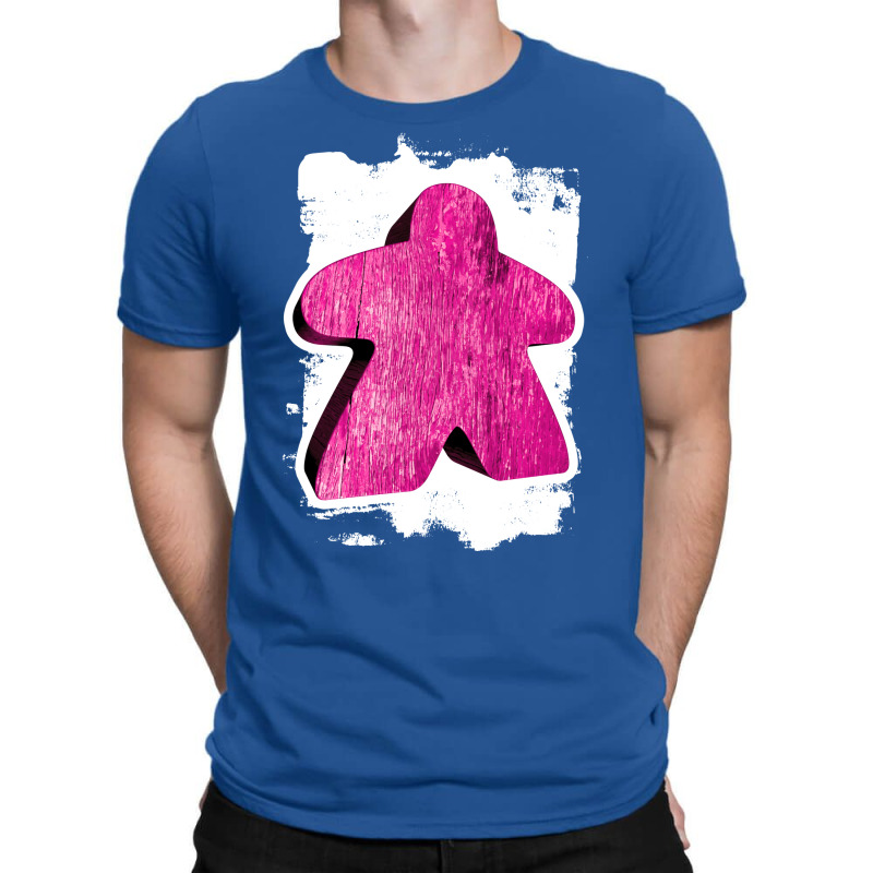 Pink Meeple On White Painted Background Girl T-shirt | Artistshot