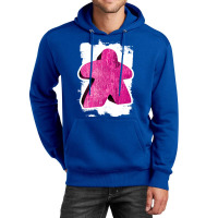 Pink Meeple On White Painted Background Girl Unisex Hoodie | Artistshot